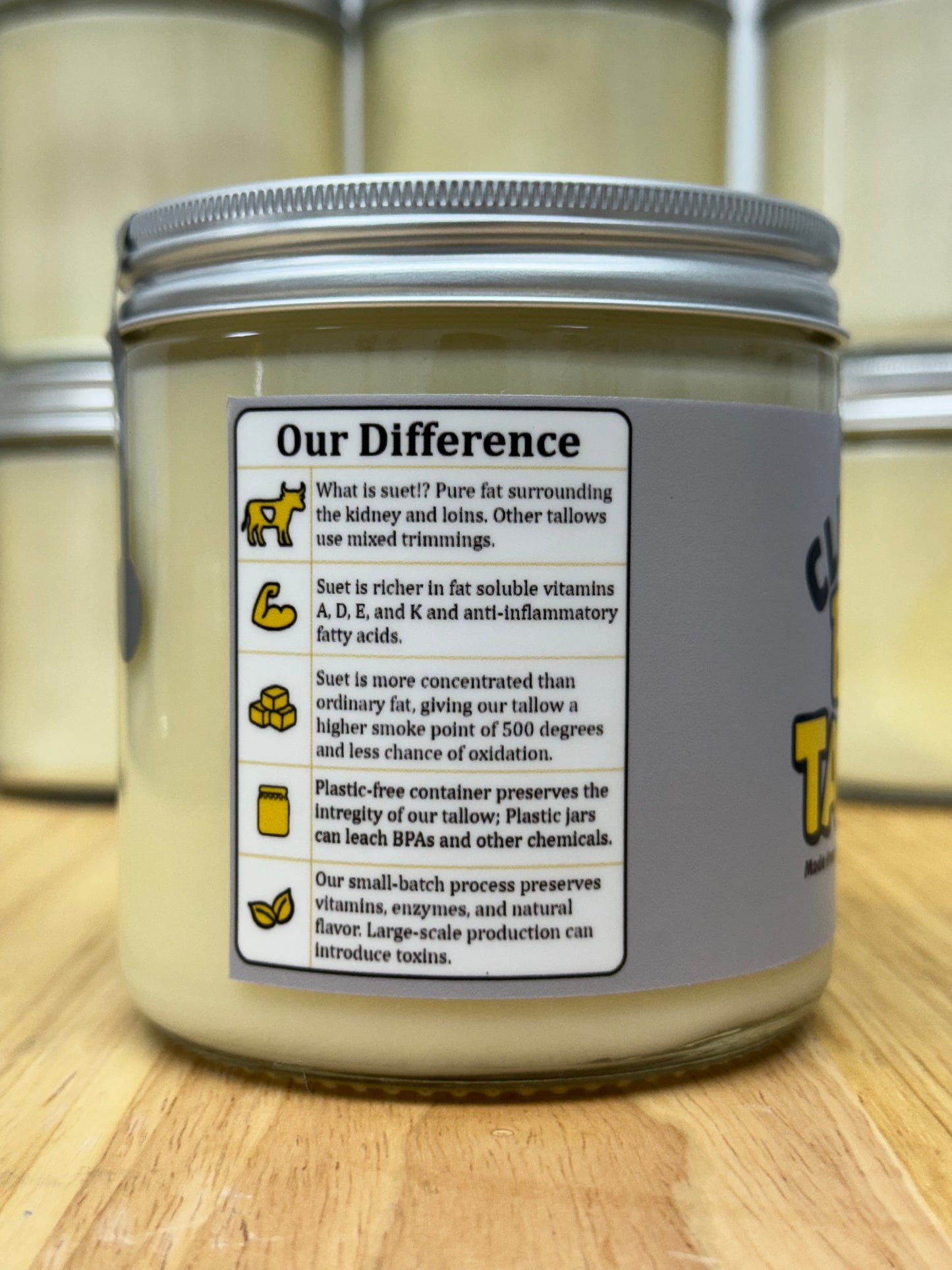 Grass-Fed Beef Tallow (16oz)