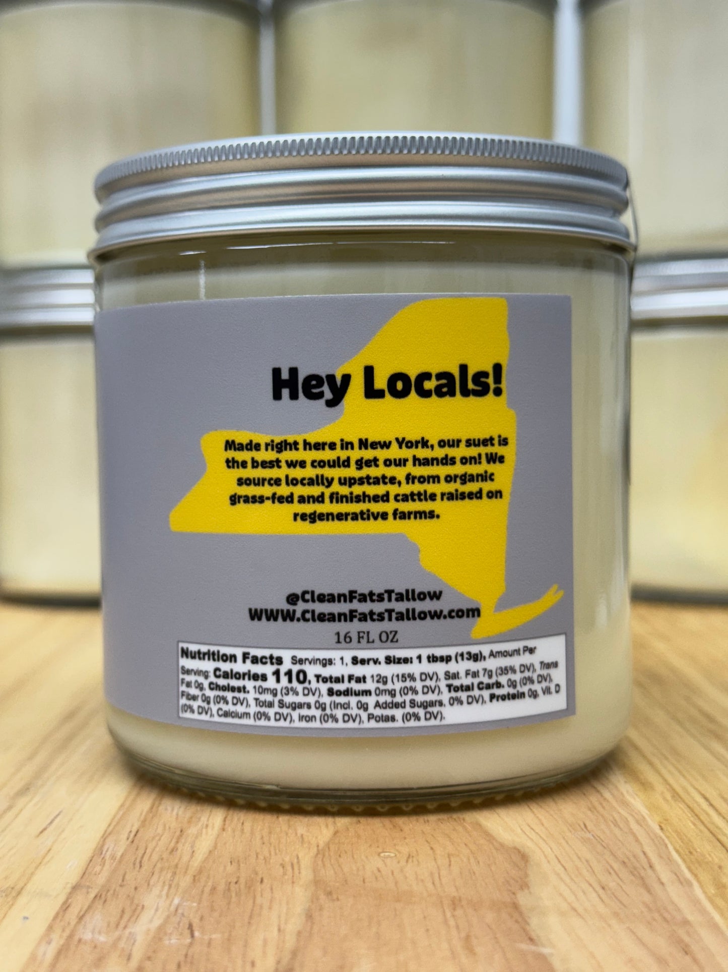 Grass-Fed Beef Tallow (16oz)
