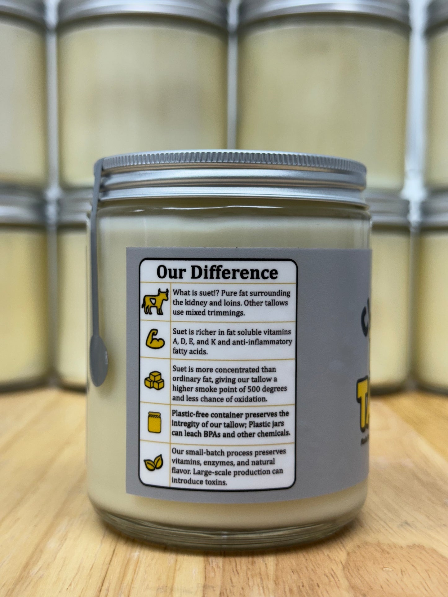 Grass-Fed Beef Tallow (8oz)